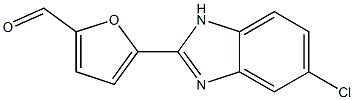 5-Chloro-2-[5-formylfuran-2-yl]-1H-benzimidazole Struktur