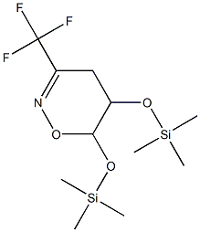 5,6-Bis(trimethylsiloxy)-5,6-dihydro-3-(trifluoromethyl)-4H-1,2-oxazine Struktur