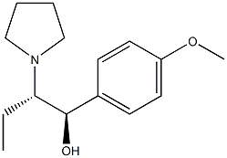 (1R,2S)-1-(p-Methoxyphenyl)-2-(1-pyrrolidinyl)-1-butanol Struktur