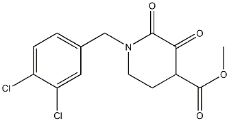 1-(3,4-Dichlorobenzyl)-2,3-dioxo-4-piperidinecarboxylic acid methyl ester Struktur