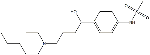 4-(N-Ethylpentylamino)-1-(4-methylsulfonylaminophenyl)-1-butanol Struktur