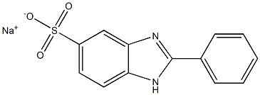 2-Phenyl-1H-benzimidazole-5-sulfonic acid sodium salt Struktur