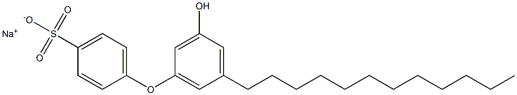 3'-Hydroxy-5'-dodecyl[oxybisbenzene]-4-sulfonic acid sodium salt Struktur