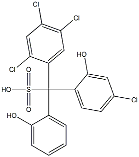 (4-Chloro-2-hydroxyphenyl)(2,4,5-trichlorophenyl)(2-hydroxyphenyl)methanesulfonic acid Struktur