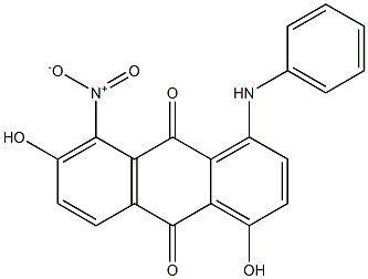 1-Anilino-4,7-dihydroxy-8-nitroanthraquinone Struktur