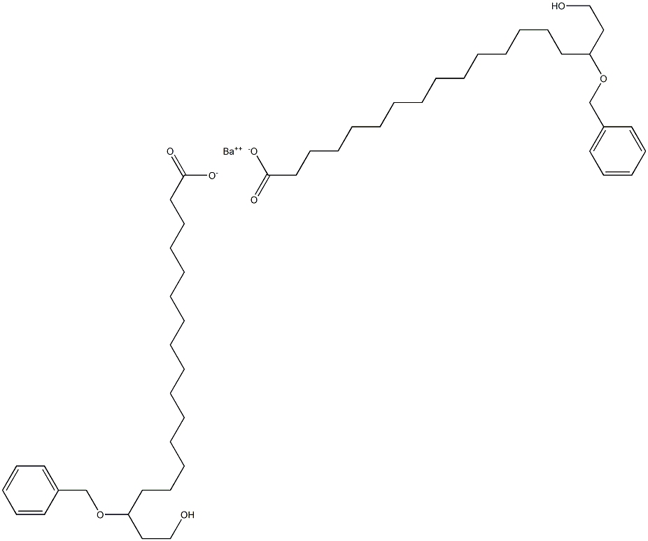 Bis(16-benzyloxy-18-hydroxystearic acid)barium salt Struktur