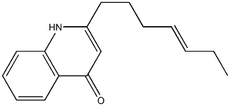 2-[(E)-4-Heptenyl]-4(1H)-quinolone Struktur