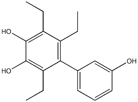 2,5,6-Triethyl-1,1'-biphenyl-3,3',4-triol Struktur