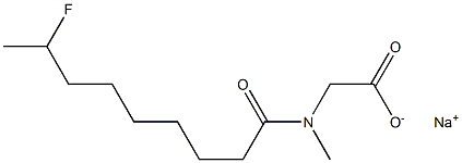 N-(8-Fluorononanoyl)-N-methylglycine sodium salt Struktur