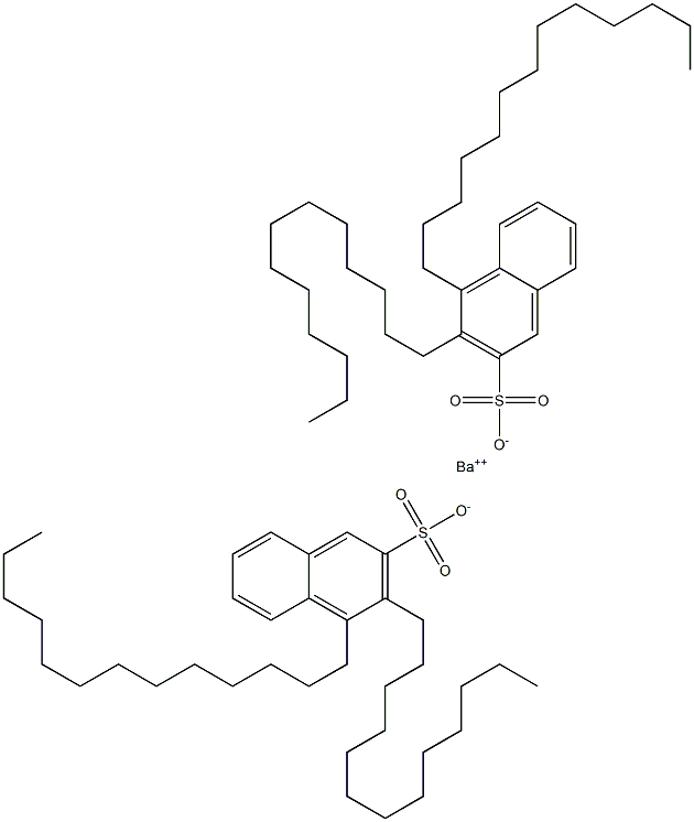 Bis(3,4-ditridecyl-2-naphthalenesulfonic acid)barium salt Struktur