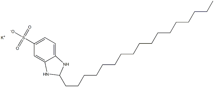 2,3-Dihydro-2-heptadecyl-1H-benzimidazole-5-sulfonic acid potassium salt Struktur