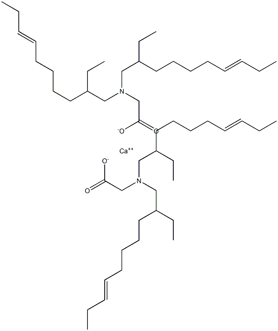 Bis[N,N-bis(2-ethyl-7-decenyl)glycine]calcium salt Struktur