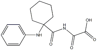 2-[[[1-[Phenylamino]cyclohexyl]carbonyl]amino]-2-oxoacetic acid Struktur