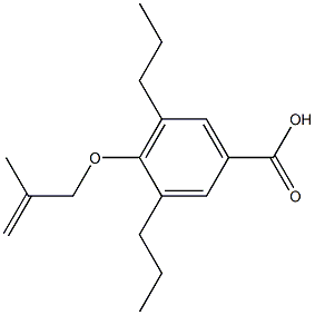 3,5-Dipropyl-4-[(2-methylallyl)oxy]benzoic acid Struktur