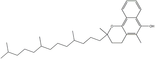 3,4-Dihydro-2,5-dimethyl-2-(4,8,12-trimethyltridecyl)-2H-naphtho[1,2-b]pyran-6-ol Struktur