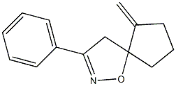 6-Methylene-3-phenyl-1-oxa-2-azaspiro[4.4]nonan-2-ene Struktur