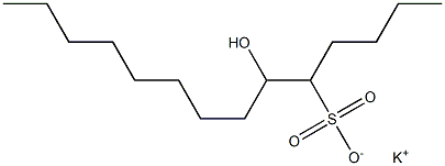 6-Hydroxytetradecane-5-sulfonic acid potassium salt Struktur