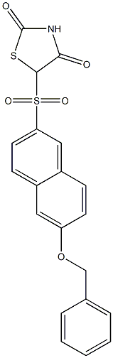 5-(6-Benzyloxy-2-naphthalenylsulfonyl)thiazolidine-2,4-dione Struktur