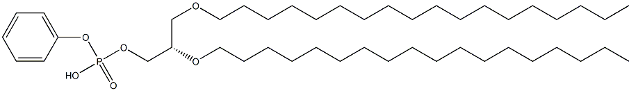 (-)-Phosphoric acid hydrogen phenyl(S)-2,3-bis(octadecyloxy)propyl ester Struktur