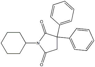 1-Cyclohexyl-3,3-diphenylpyrrolidine-2,5-dione Struktur