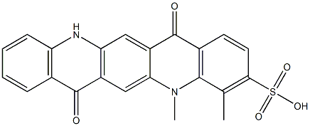 5,7,12,14-Tetrahydro-4,5-dimethyl-7,14-dioxoquino[2,3-b]acridine-3-sulfonic acid Struktur