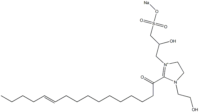 1-(2-Hydroxyethyl)-3-[2-hydroxy-3-(sodiooxysulfonyl)propyl]-2-(11-hexadecenoyl)-2-imidazoline-3-ium Struktur