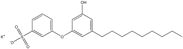 3'-Hydroxy-5'-nonyl[oxybisbenzene]-3-sulfonic acid potassium salt Struktur