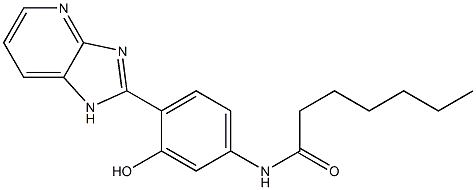 N-[3-Hydroxy-4-[1H-imidazo[4,5-b]pyridin-2-yl]phenyl]heptanamide Struktur