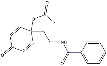 N-[2-(1-Acetoxy-4-oxo-2,5-cyclohexadienyl)ethyl]benzamide Struktur