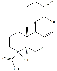 (13S)-12-Hydroxylabd-8(17)-en-19-oic acid Struktur