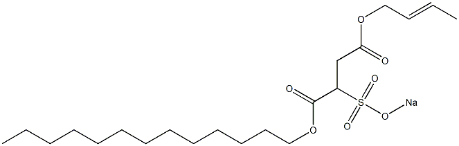 2-(Sodiosulfo)succinic acid 1-tridecyl 4-(2-butenyl) ester Struktur