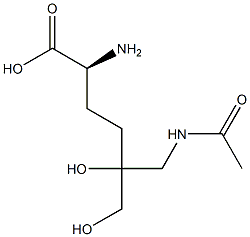 N6-Acetyl-5-hydroxy-5-(hydroxymethyl)-L-lysine Struktur