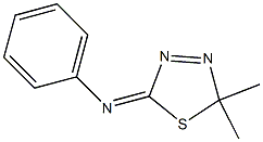 N-Phenyl-5,5-dimethyl-2,5-dihydro-1,3,4-thiadiazole-2-imine Struktur