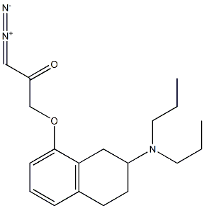 1,2,3,4-Tetrahydro-2-(dipropylamino)-8-(3-diazo-2-oxopropyloxy)naphthalene Struktur