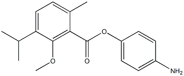 3-Methoxy-p-cymene-2-carboxylic acid p-aminophenyl ester Struktur