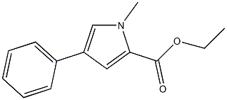 1-Methyl-4-phenyl-1H-pyrrole-2-carboxylic acid ethyl ester Struktur