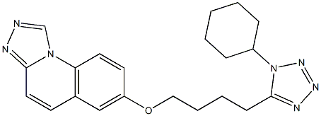 7-[4-(1-Cyclohexyl-1H-tetrazol-5-yl)butoxy][1,2,4]triazolo[4,3-a]quinoline Struktur