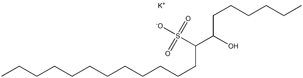 7-Hydroxyicosane-8-sulfonic acid potassium salt Struktur