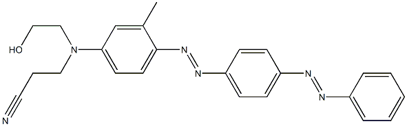 N-Hydroxyethyl-N-cyanoethyl-p-{(p'-phenylazo)-phenylazo}-m-toluidine Struktur