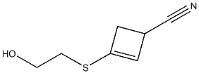 3-[(2-Hydroxyethyl)thio]-2-cyclobutene-1-carbonitrile Struktur