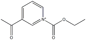 1-(Ethoxycarbonyl)-3-acetylpyridin-1-ium Struktur