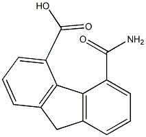 5-[(Amino)carbonyl]-9H-fluorene-4-carboxylic acid Struktur