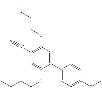 2,5-Dibutoxy-4'-methoxy-1,1'-biphenyl-4-diazonium Struktur