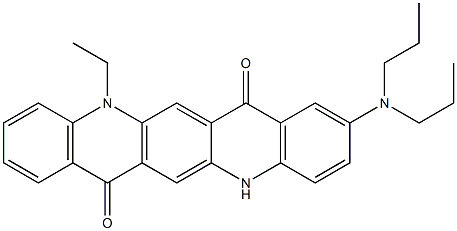 2-(Dipropylamino)-12-ethyl-5,12-dihydroquino[2,3-b]acridine-7,14-dione Struktur