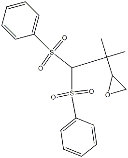 2-[1,1-Dimethyl-2,2-bis(phenylsulfonyl)ethyl]-oxirane Struktur