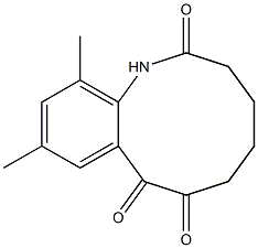 10,12-Dimethyl-3,4,5,6-tetrahydro-1-benzazecine-2,7,8(1H)-trione Struktur