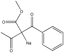 2-Benzoyl-2-sodio-3-oxobutyric acid methyl ester Struktur