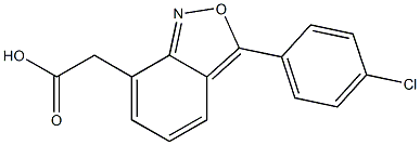 3-(4-Chlorophenyl)-2,1-benzisoxazole-7-acetic acid Struktur