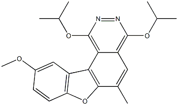 1,4-Di(isopropyloxy)-6-methyl-10-methoxy-2,3-diaza-7-oxa-7H-benzo[c]fluorene Struktur