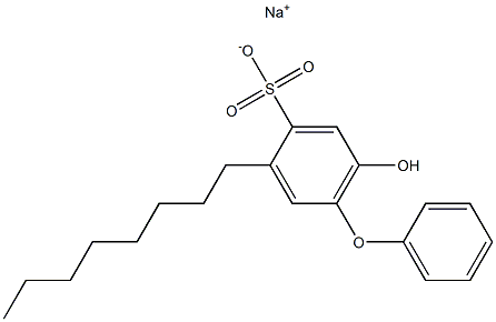 6-Hydroxy-3-octyl[oxybisbenzene]-4-sulfonic acid sodium salt Struktur